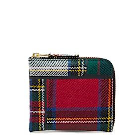 Comme des Garcons Wallet Tartan Patchwork rot