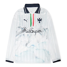 PUMA x KidSuper CF Monterrey Longsleeve Retro Shirt blau