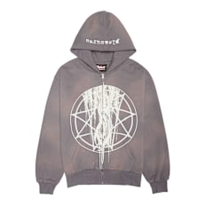 Pleasures x Slipknot Nonagram Zip Hoodie grey
